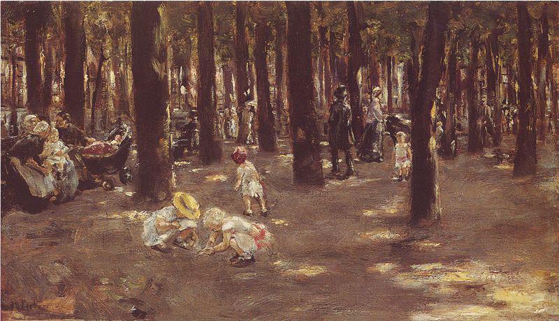 Max Liebermann Kinderspielplatz im Tiergarten zu Berlin China oil painting art